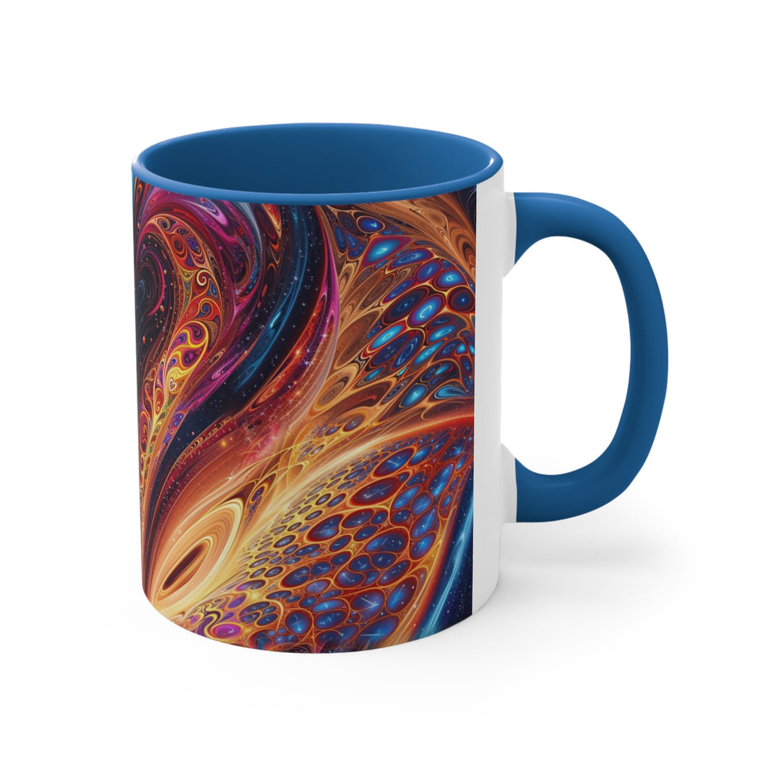 Cosmic Vibrant Swirls - Accent Coffee Mug - Mug - g(0D·IO) - Pink - 11oz -