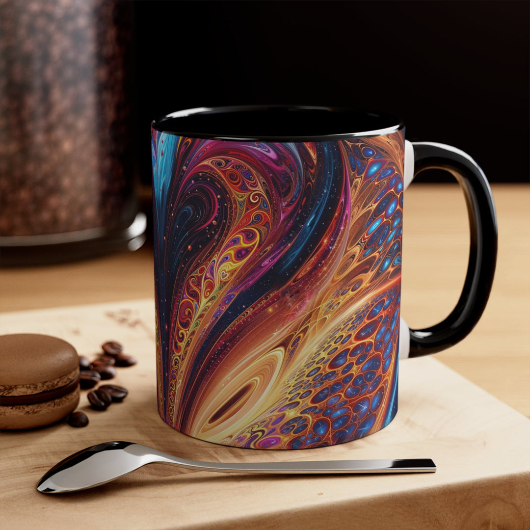 Cosmic Vibrant Swirls - Accent Coffee Mug - Mug - g(0D·IO) - Pink - 11oz -