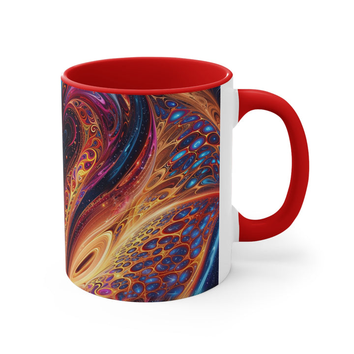 Cosmic Vibrant Swirls - Accent Coffee Mug - Mug - g(0D·IO) - Pink - 11oz -