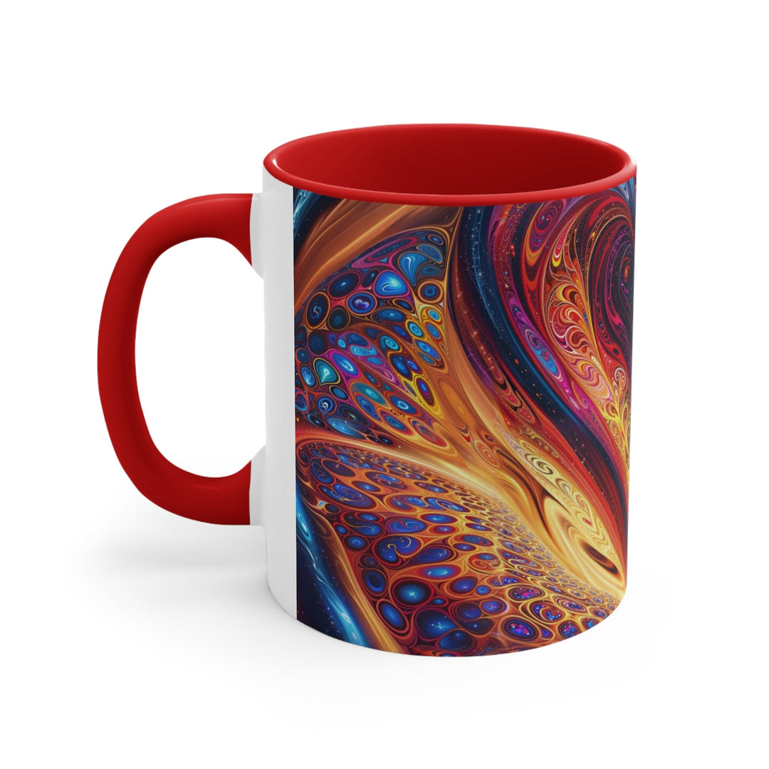 Cosmic Vibrant Swirls - Accent Coffee Mug - Mug - g(0D·IO) - Pink - 11oz -