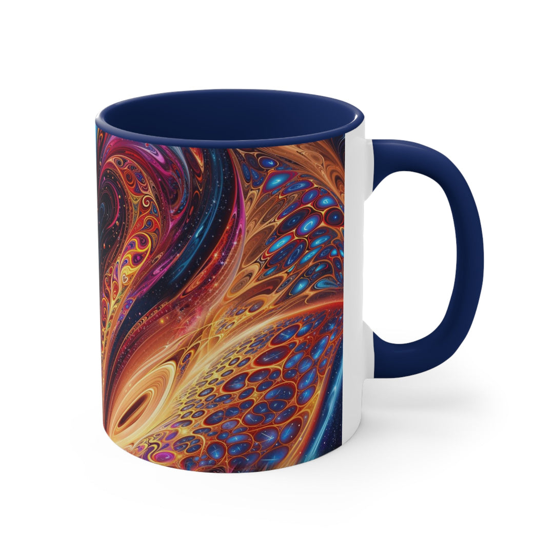 Cosmic Vibrant Swirls - Accent Coffee Mug - Mug - g(0D·IO) - Pink - 11oz -