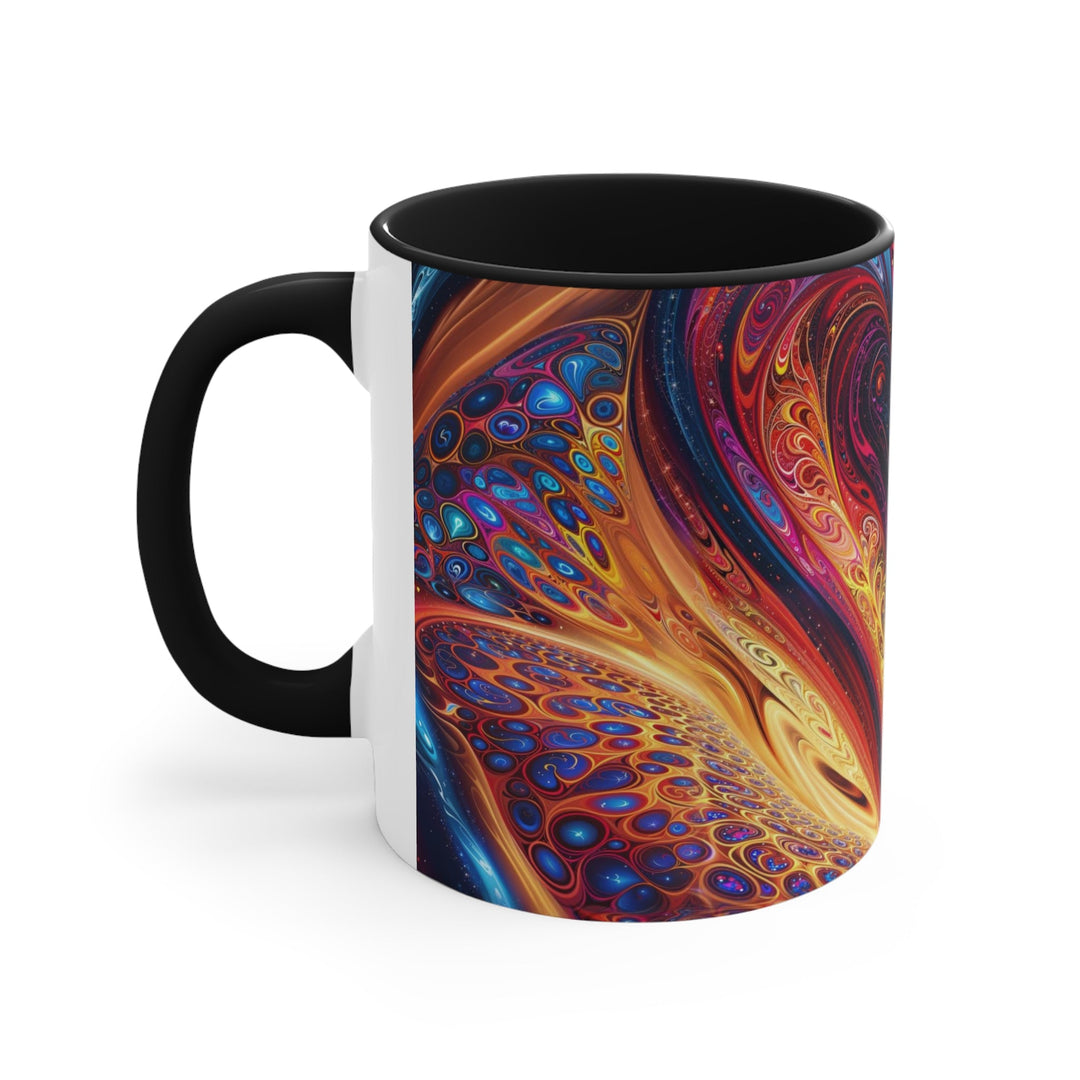 Cosmic Vibrant Swirls - Accent Coffee Mug - Mug - g(0D·IO) - Pink - 11oz -