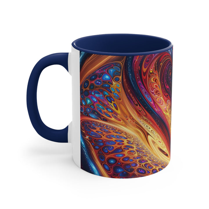 Cosmic Vibrant Swirls - Accent Coffee Mug - Mug - g(0D·IO) - Pink - 11oz -