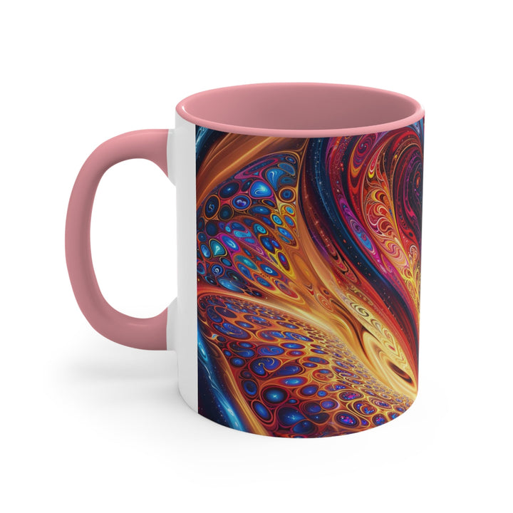 Cosmic Vibrant Swirls - Accent Coffee Mug - Mug - g(0D·IO) - Pink - 11oz -