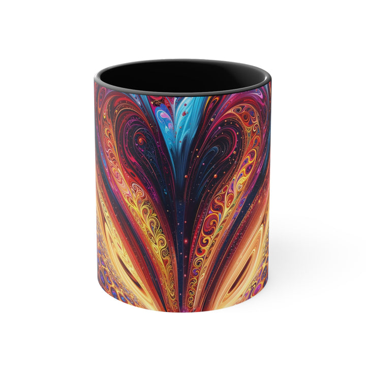 Cosmic Vibrant Swirls - Accent Coffee Mug - Mug - g(0D·IO) - Black - 11oz -