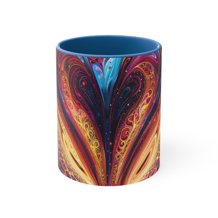 Cosmic Vibrant Swirls - Accent Coffee Mug - Mug - g(0D·IO) - Blue - 11oz -