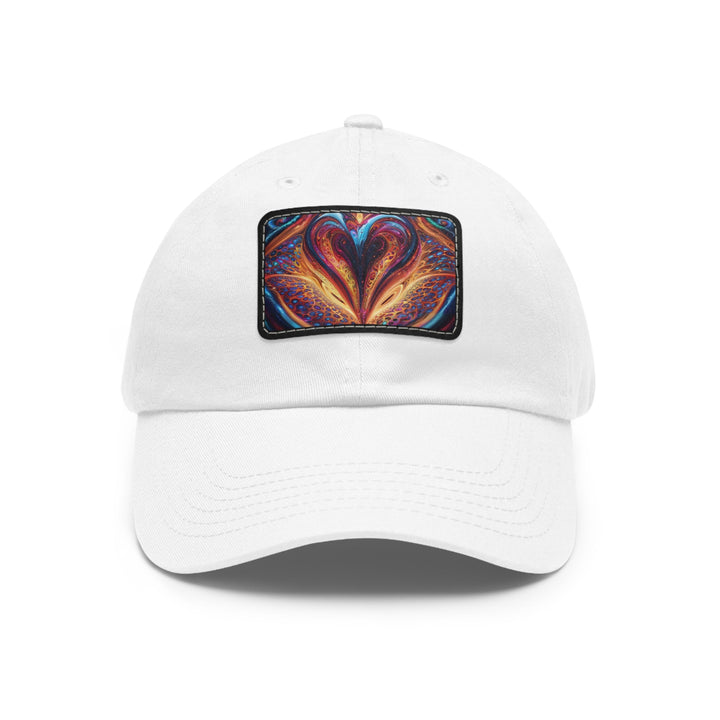 Cosmic Vibrant Swirls - Dad Hat - Hats - g(0D·IO) - White / Black patch - Rectangle - One size