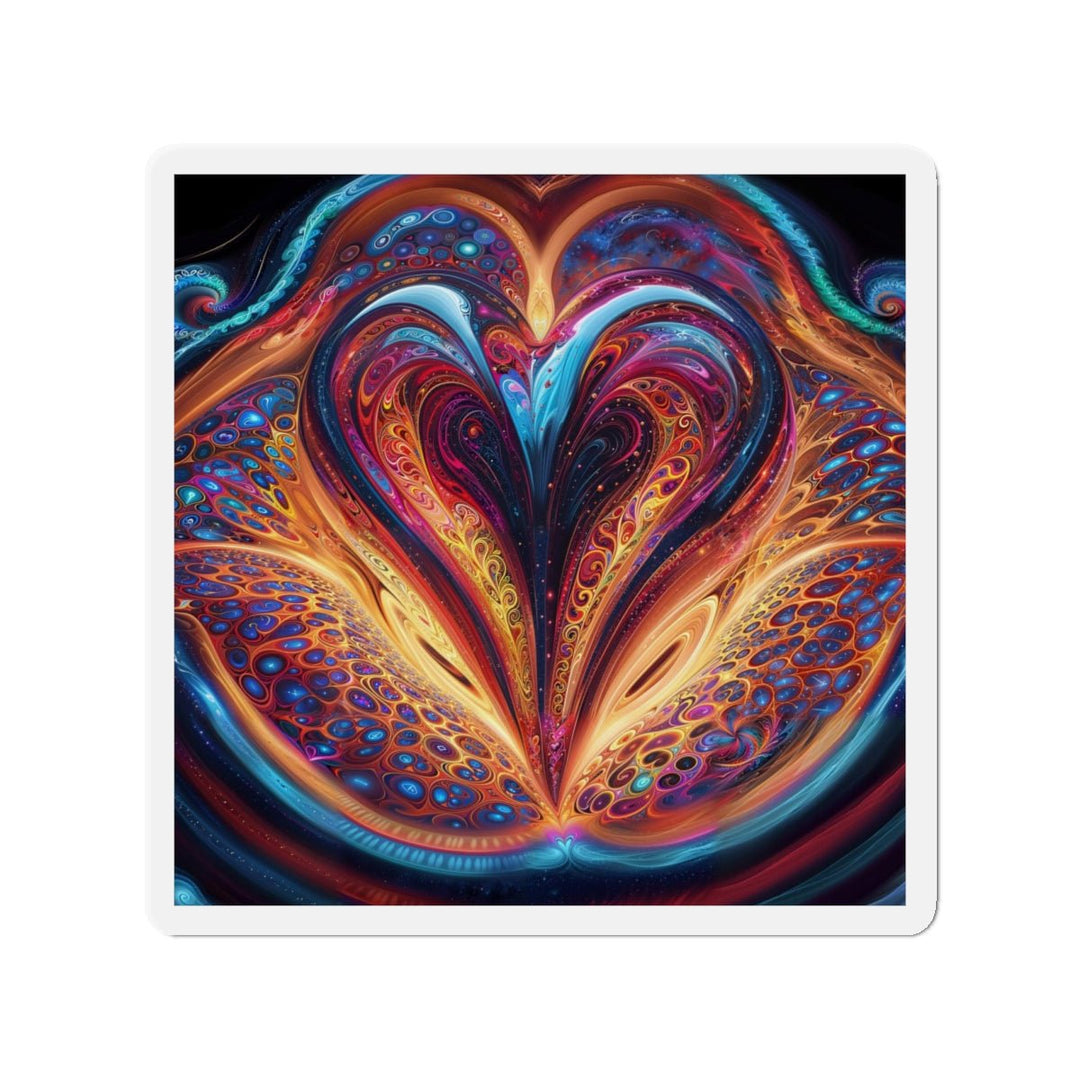 Cosmic Vibrant Swirls - Die-cut Magnet - Home Decor - g(0D·IO) - 4" x 4" - Die-Cut - 1 pc