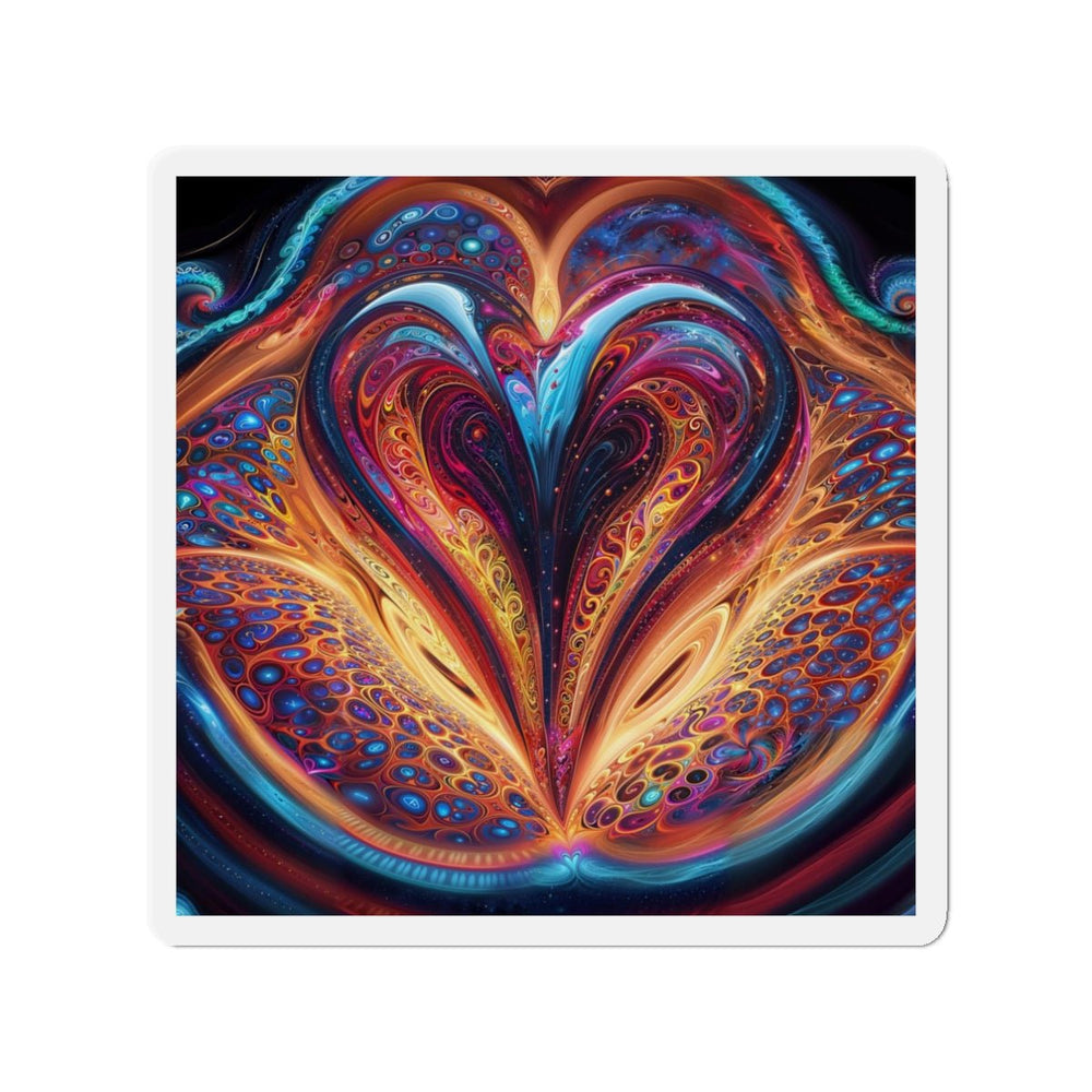 Cosmic Vibrant Swirls - Die-cut Magnet - Home Decor - g(0D·IO) - 3" x 3" - Die-Cut - 1 pc