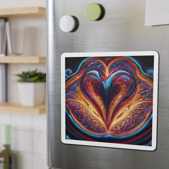 Cosmic Vibrant Swirls - Die-cut Magnet - Home Decor - g(0D·IO) - 6 × 6" - Die-Cut - 1 pc