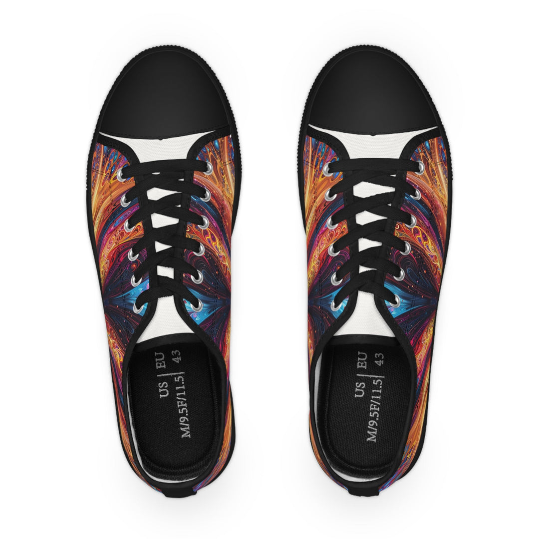 Cosmic Vibrant Swirls - Men's Lowtop Sneakers - Shoes - g(0D·IO) - US 5 - Black sole -