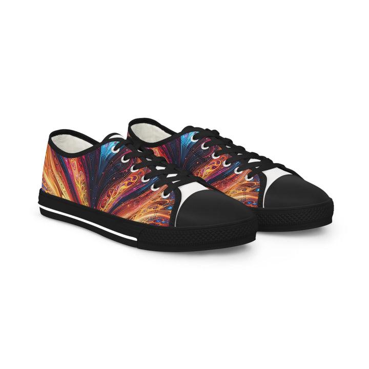 Cosmic Vibrant Swirls - Men's Lowtop Sneakers - Shoes - g(0D·IO) - US 5 - Black sole -