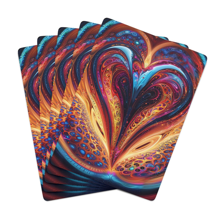 Cosmic Vibrant Swirls - Poker Cards - Paper products - g(0D·IO) - 2.47" x 3.47" - White - Semi Glossy