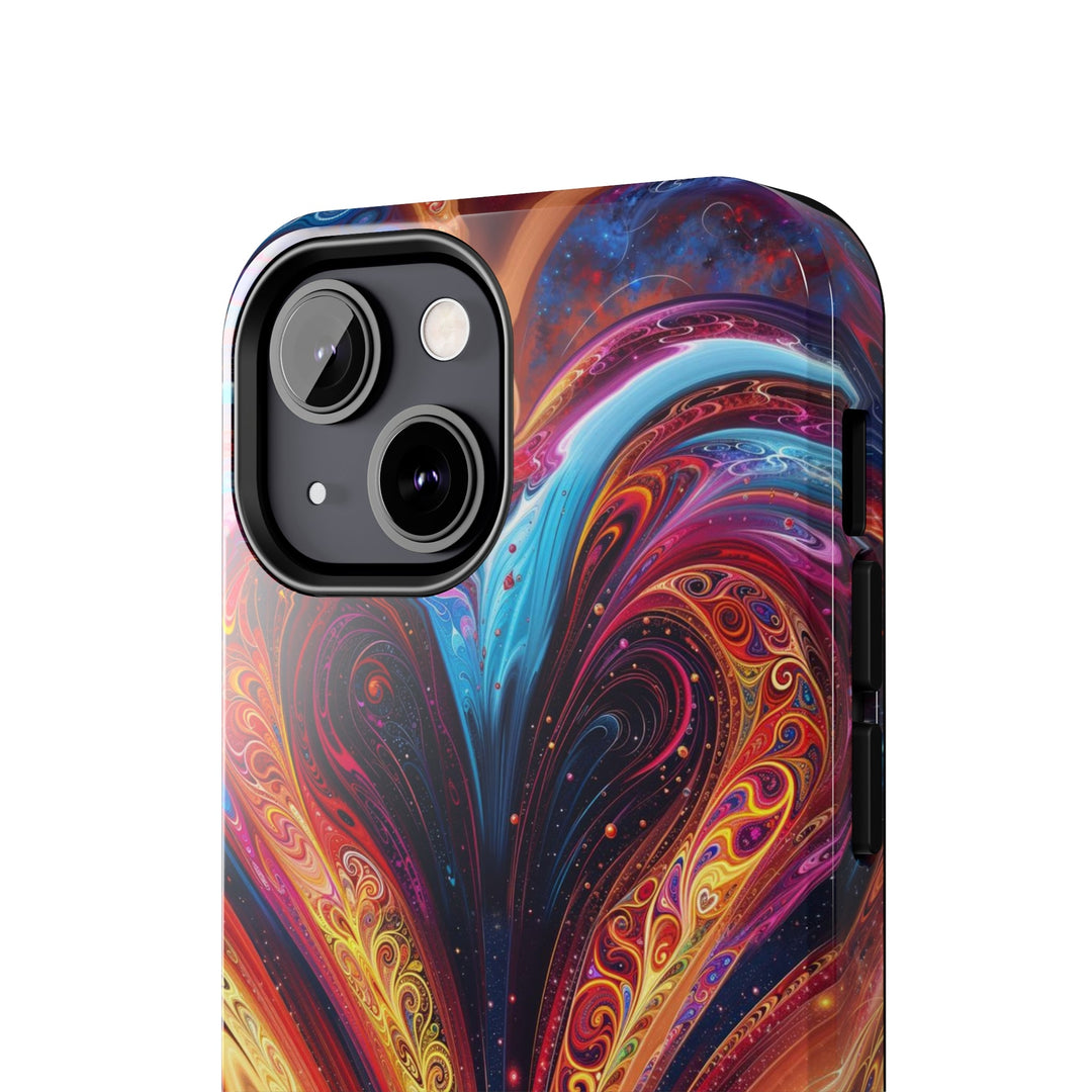 Cosmic Vibrant Swirls - Tough Phone Case - Phone Case - g(0D·IO) - iPhone 13 Mini - -