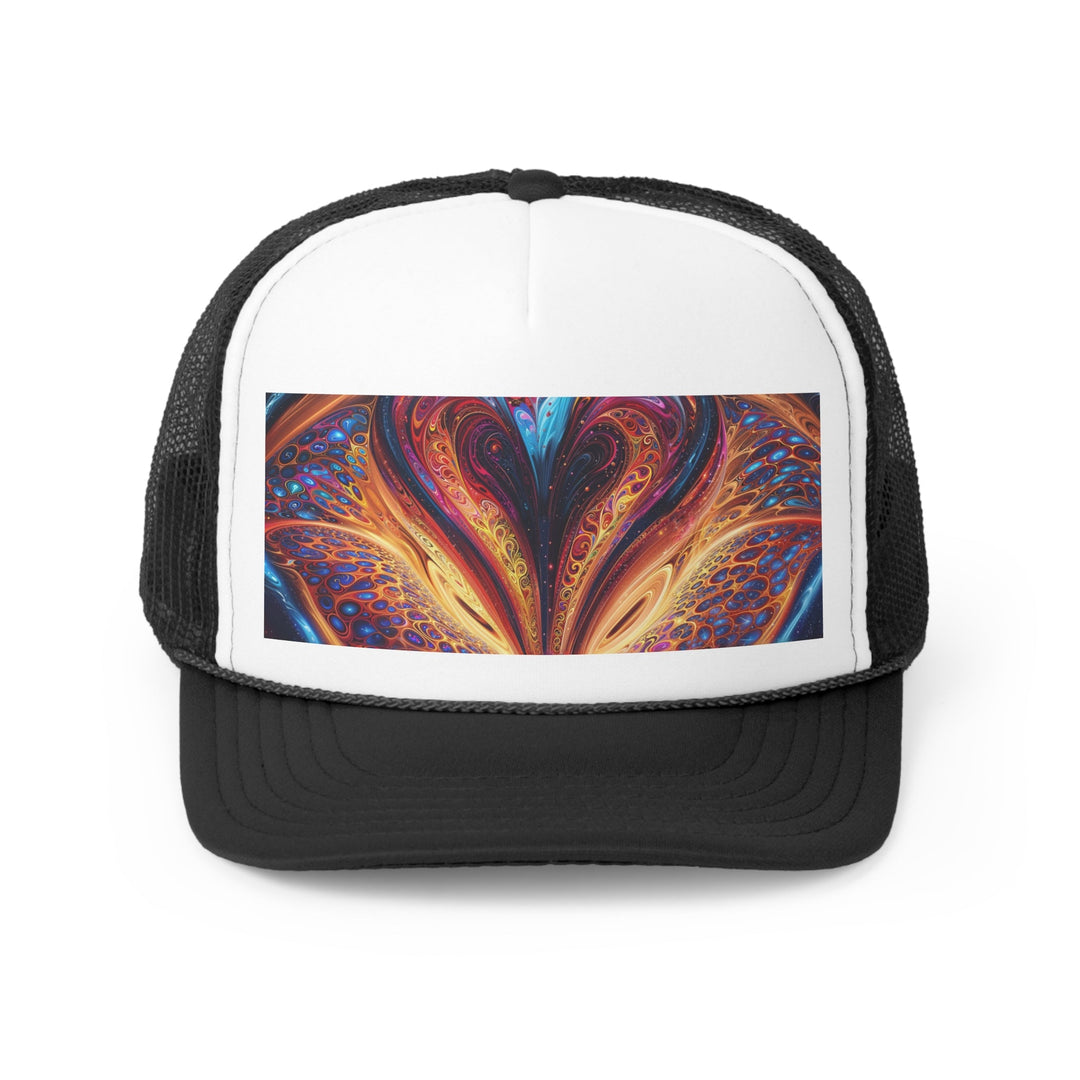 Cosmic Vibrant Swirls - Trucker Hat - Hats - g(0D·IO) - Black - One size -