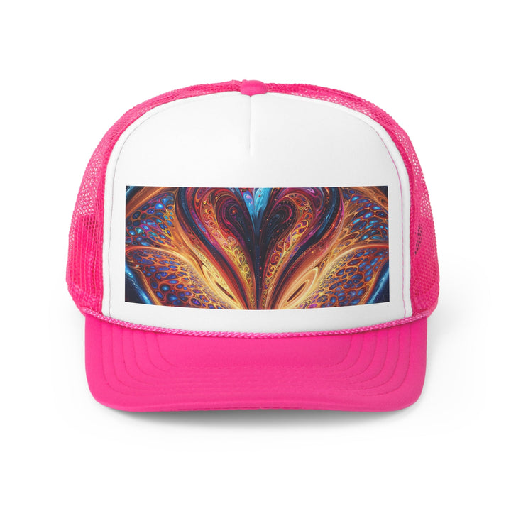 Cosmic Vibrant Swirls - Trucker Hat - Hats - g(0D·IO) - Pink - One size -