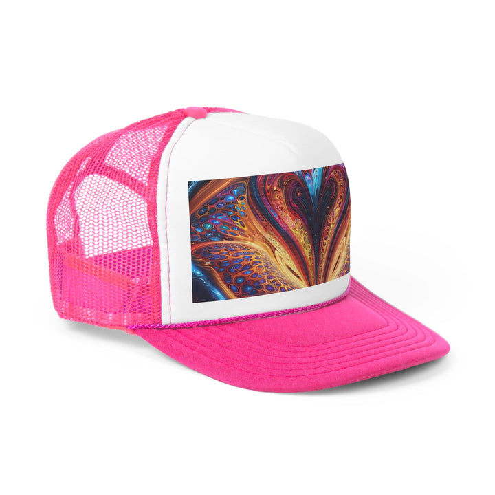 Cosmic Vibrant Swirls - Trucker Hat - Hats - g(0D·IO) - Pink - One size -