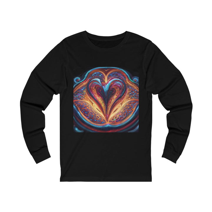 Cosmic Vibrant Swirls - Unisex Jersey Long Sleeve Tee - Long-sleeve - g(0D·IO) - S - Black -