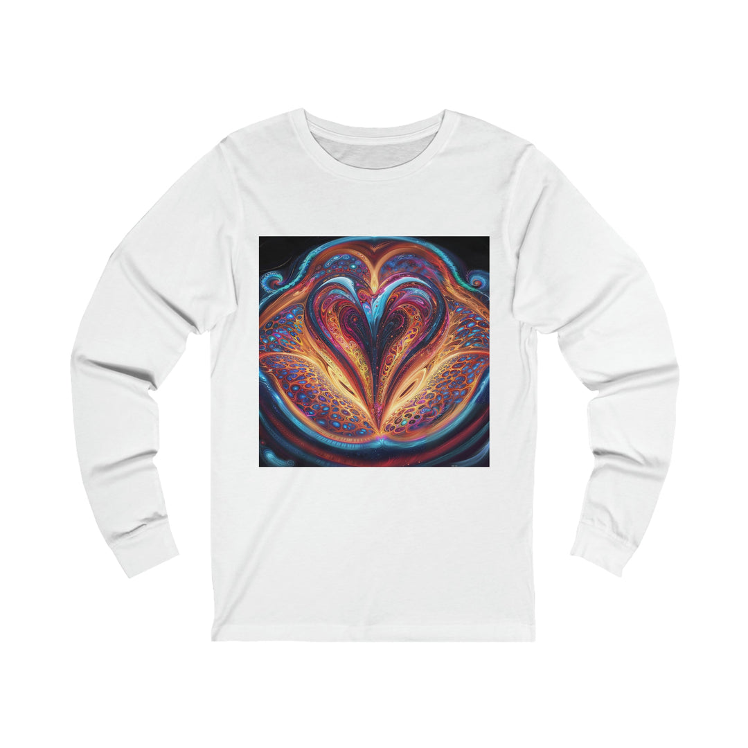 Cosmic Vibrant Swirls - Unisex Jersey Long Sleeve Tee - Long-sleeve - g(0D·IO) - S - White -