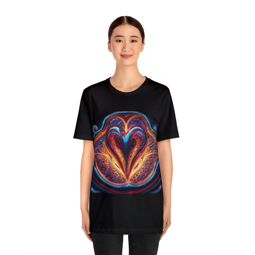 Cosmic Vibrant Swirls - Unisex Jersey Short Sleeve Tee - T-Shirt - g(0D·IO) - Black - S -