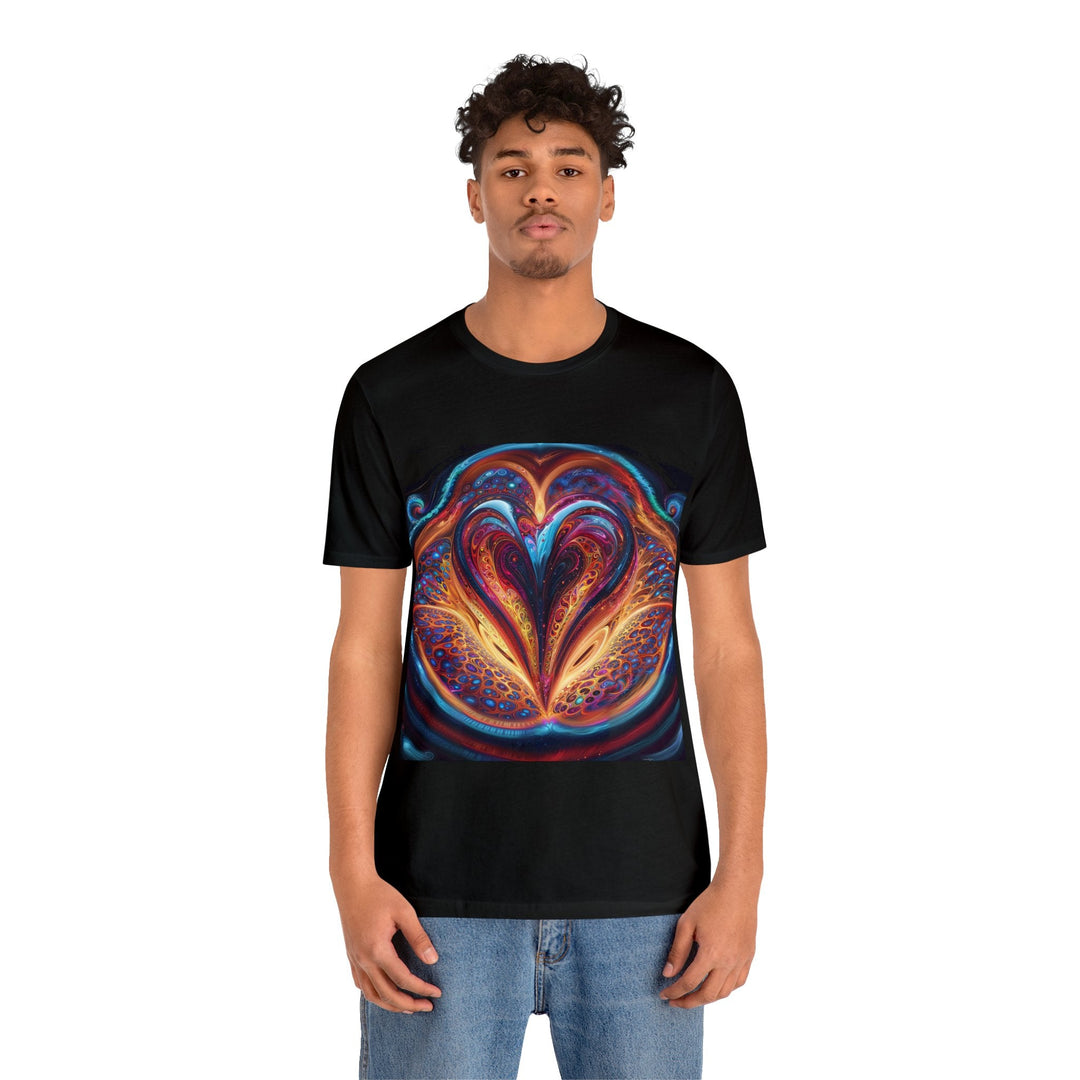 Cosmic Vibrant Swirls - Unisex Jersey Short Sleeve Tee - T-Shirt - g(0D·IO) - Black - S -