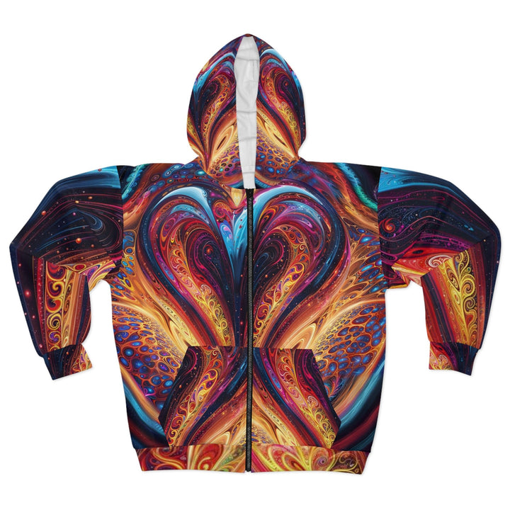 Cosmic Vibrant Swirls - Unisex Zip Hoodie - All Over Prints - g(0D·IO) - XS - -