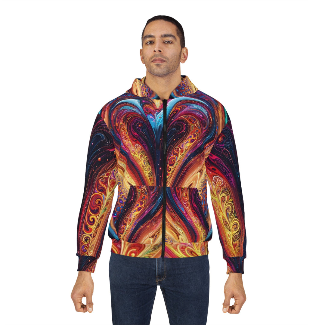 Cosmic Vibrant Swirls - Unisex Zip Hoodie - All Over Prints - g(0D·IO) - XS - -