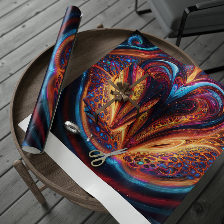 Cosmic Vibrant Swirls - Wrapping Paper - Home Decor - g(0D·IO) - 30'' x 72'' - Matte -
