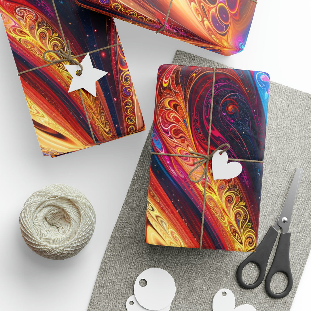 Cosmic Vibrant Swirls - Wrapping Paper - Home Decor - g(0D·IO) - 30'' x 72'' - Matte -