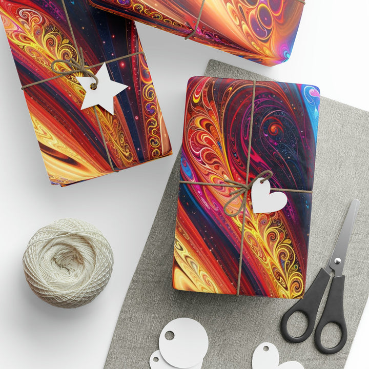 Cosmic Vibrant Swirls - Wrapping Paper - Home Decor - g(0D·IO) - 30'' x 72'' - Matte -