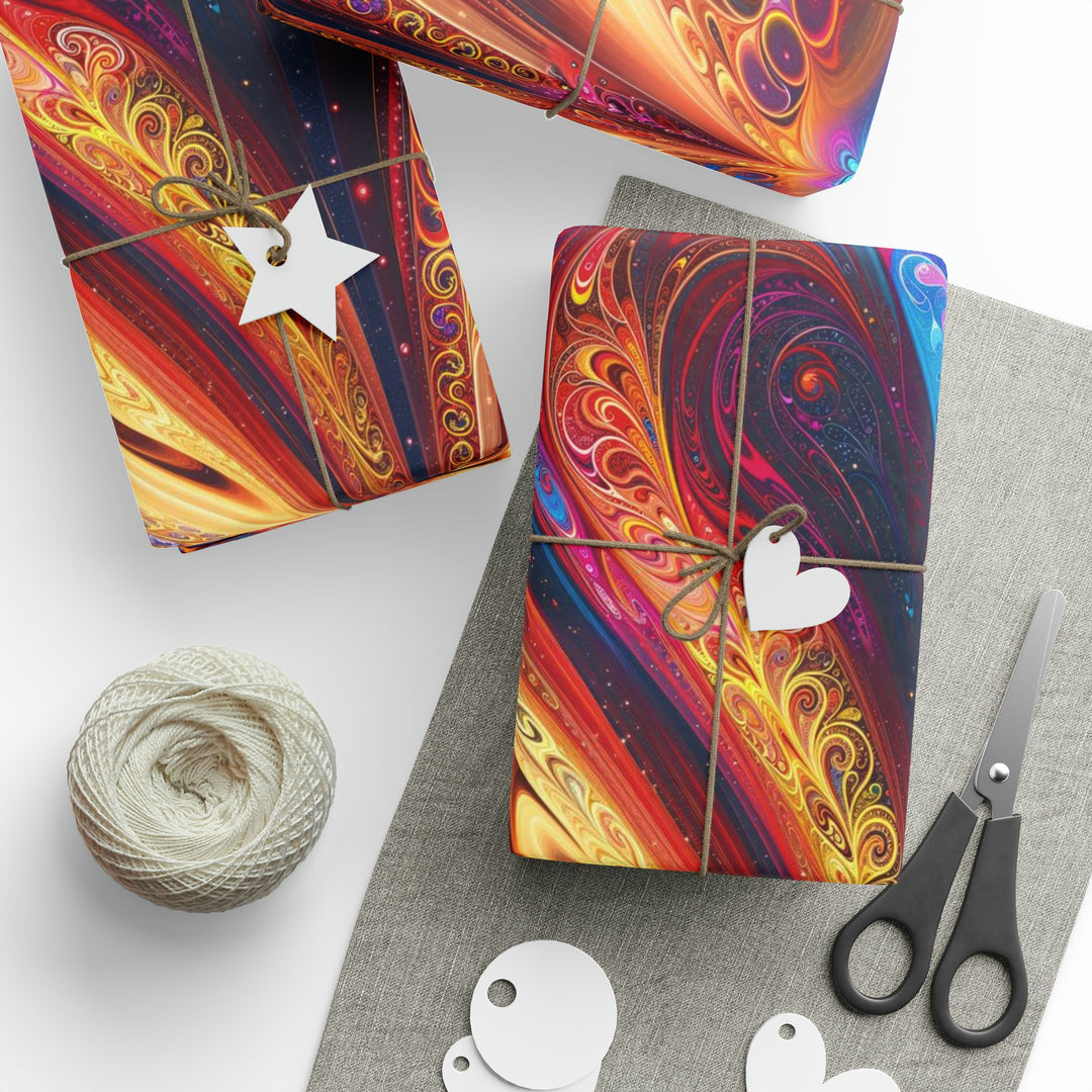 Cosmic Vibrant Swirls - Wrapping Paper - Home Decor - g(0D·IO) - 30'' x 72'' - Matte -