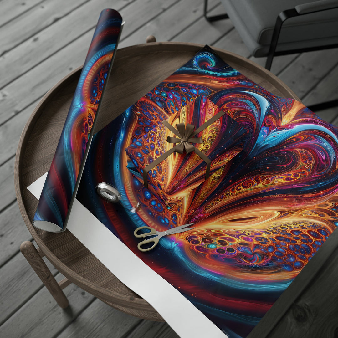 Cosmic Vibrant Swirls - Wrapping Paper - Home Decor - g(0D·IO) - 30'' x 72'' - Matte -