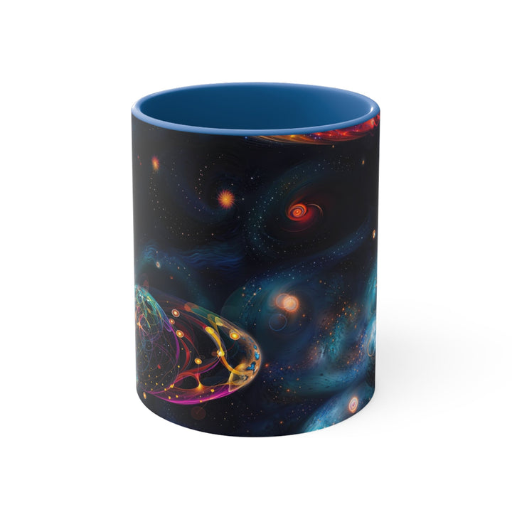 Cosmic Vibrant Tapestry - Accent Coffee Mug - Mug - g(0D·IO) - Blue - 11oz -