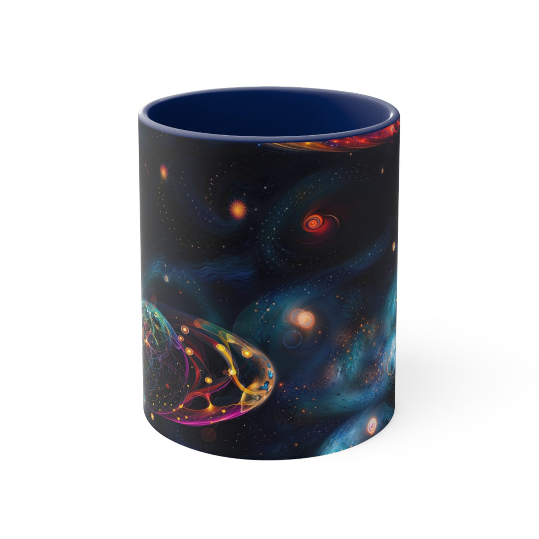 Cosmic Vibrant Tapestry - Accent Coffee Mug - Mug - g(0D·IO) - Navy - 11oz -