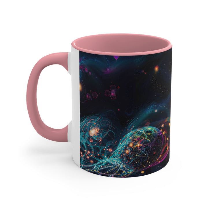 Cosmic Vibrant Tapestry - Accent Coffee Mug - Mug - g(0D·IO) - Pink - 11oz -