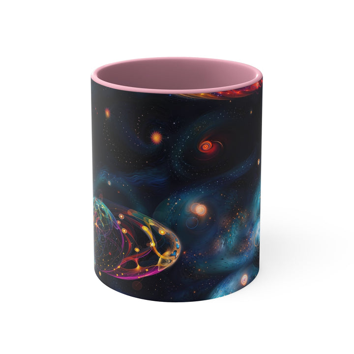 Cosmic Vibrant Tapestry - Accent Coffee Mug - Mug - g(0D·IO) - Pink - 11oz -