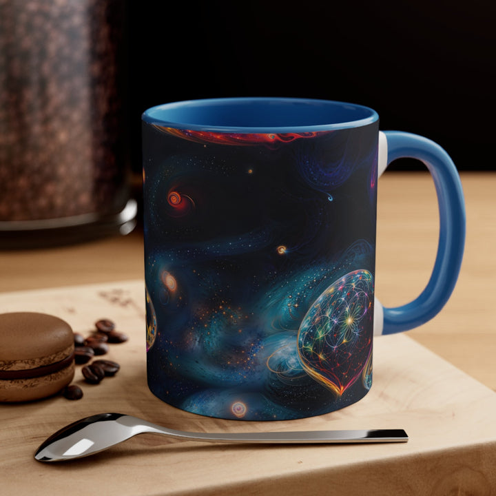 Cosmic Vibrant Tapestry - Accent Coffee Mug - Mug - g(0D·IO) - Pink - 11oz -