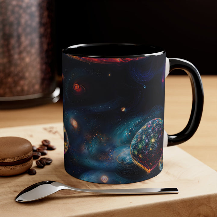 Cosmic Vibrant Tapestry - Accent Coffee Mug - Mug - g(0D·IO) - Pink - 11oz -