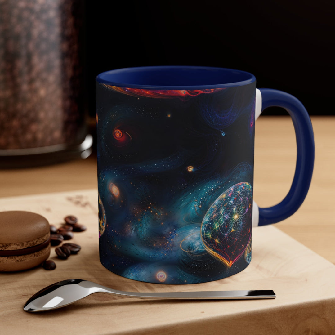 Cosmic Vibrant Tapestry - Accent Coffee Mug - Mug - g(0D·IO) - Pink - 11oz -