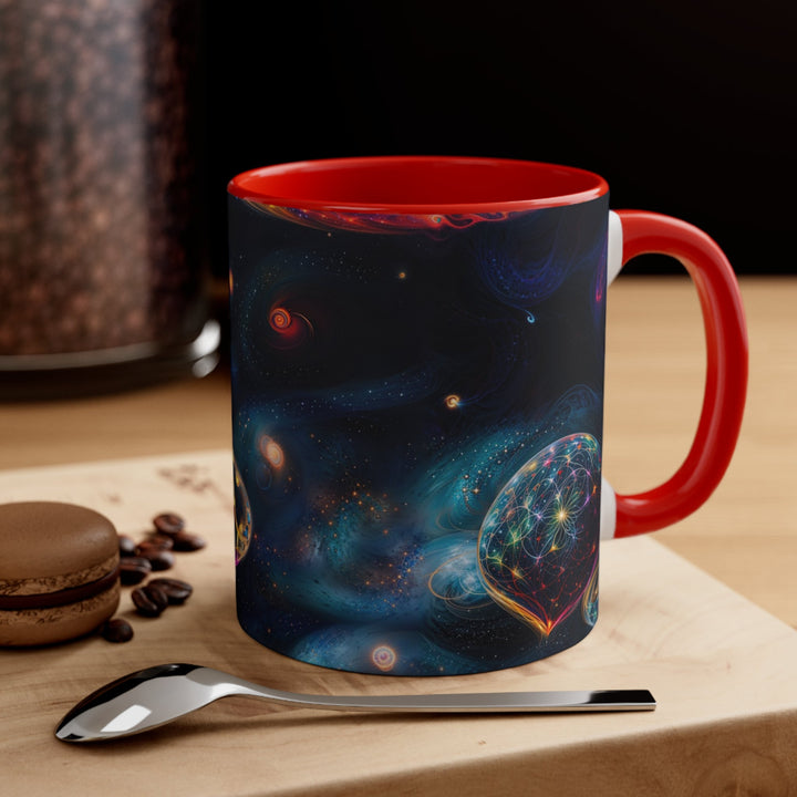 Cosmic Vibrant Tapestry - Accent Coffee Mug - Mug - g(0D·IO) - Pink - 11oz -