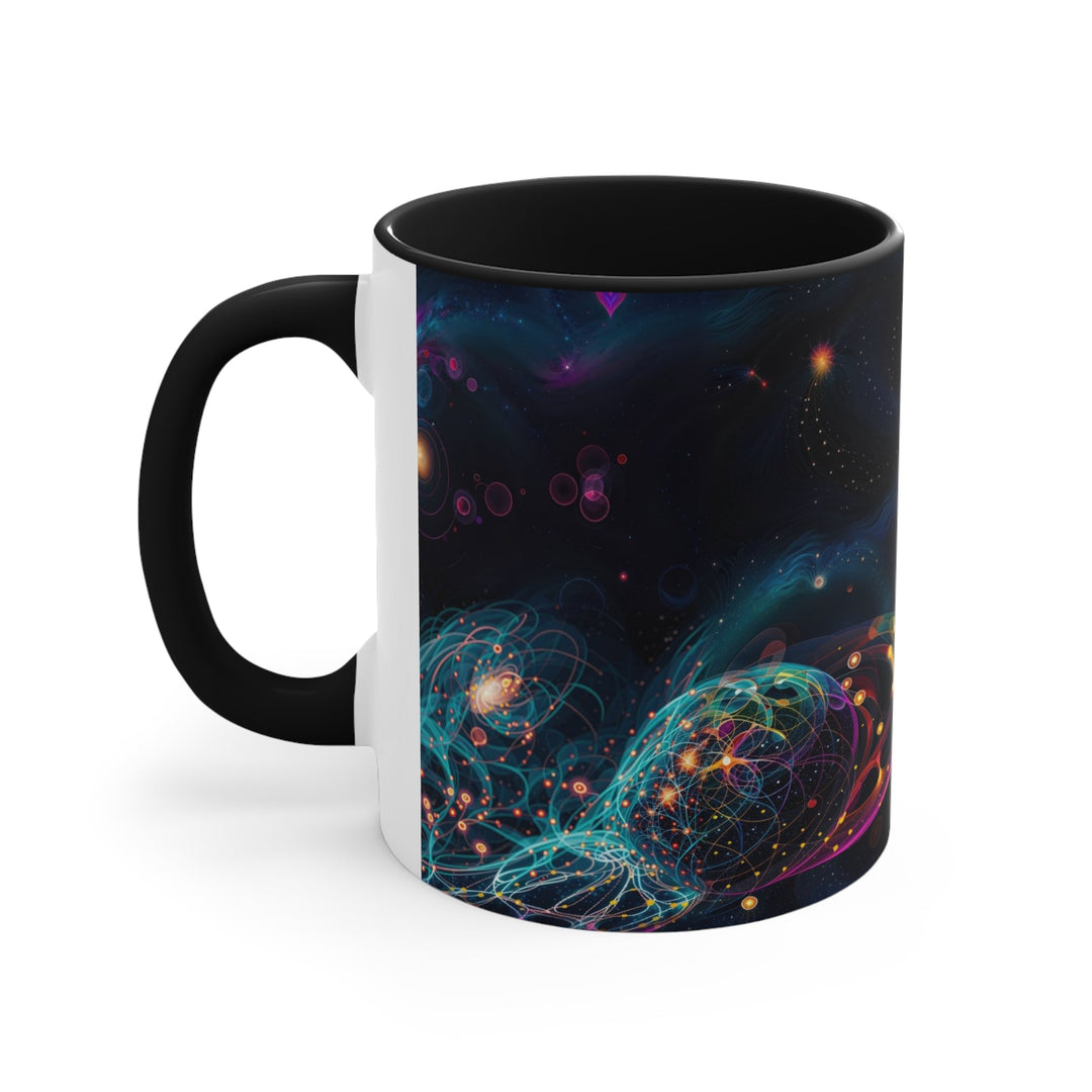 Cosmic Vibrant Tapestry - Accent Coffee Mug - Mug - g(0D·IO) - Pink - 11oz -