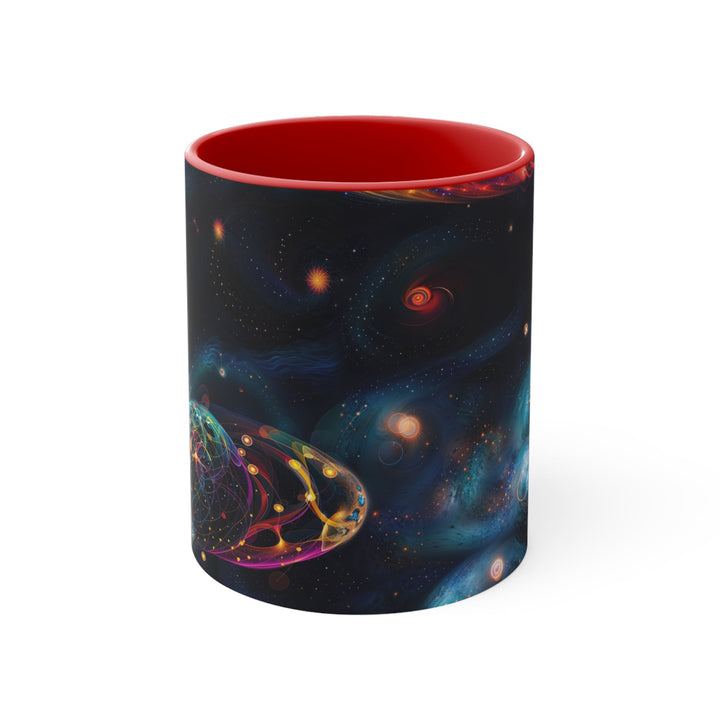 Cosmic Vibrant Tapestry - Accent Coffee Mug - Mug - g(0D·IO) - Red - 11oz -