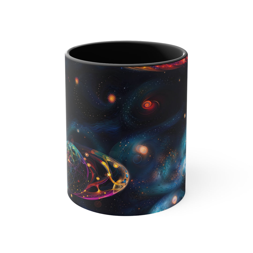 Cosmic Vibrant Tapestry - Accent Coffee Mug - Mug - g(0D·IO) - Black - 11oz -