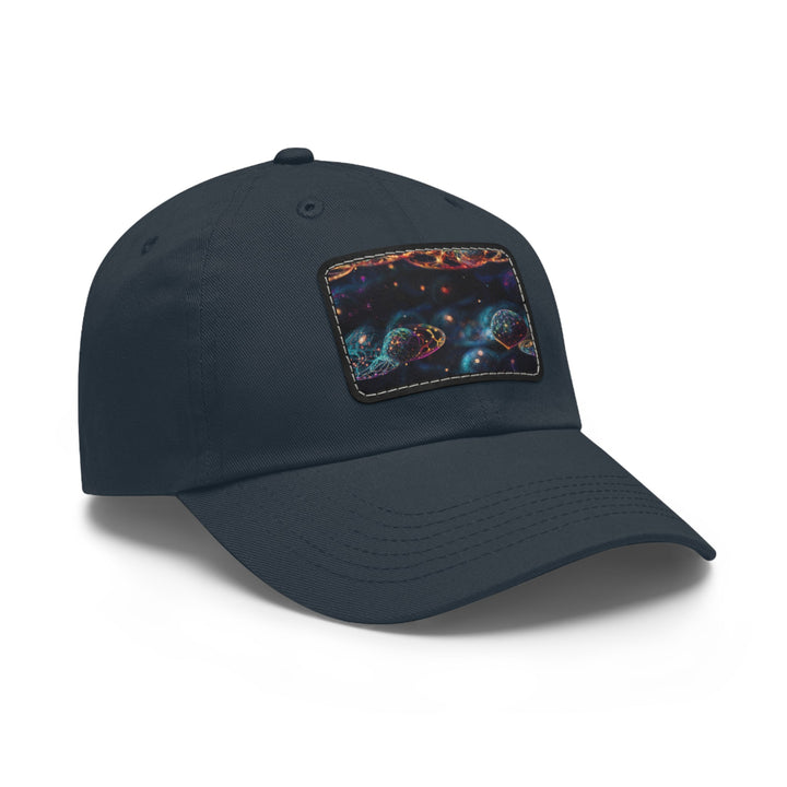 Cosmic Vibrant Tapestry - Dad Hat - Hats - g(0D·IO) - White / Black patch - Rectangle - One size