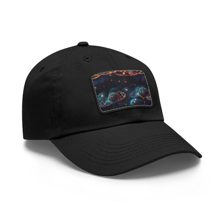 Cosmic Vibrant Tapestry - Dad Hat - Hats - g(0D·IO) - White / Black patch - Rectangle - One size