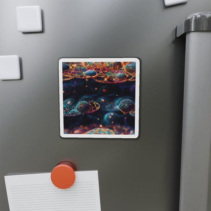 Cosmic Vibrant Tapestry - Die-cut Magnet - Home Decor - g(0D·IO) - 6 × 6" - Die-Cut - 1 pc