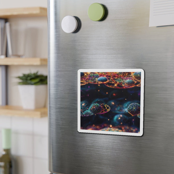 Cosmic Vibrant Tapestry - Die-cut Magnet - Home Decor - g(0D·IO) - 6 × 6" - Die-Cut - 1 pc