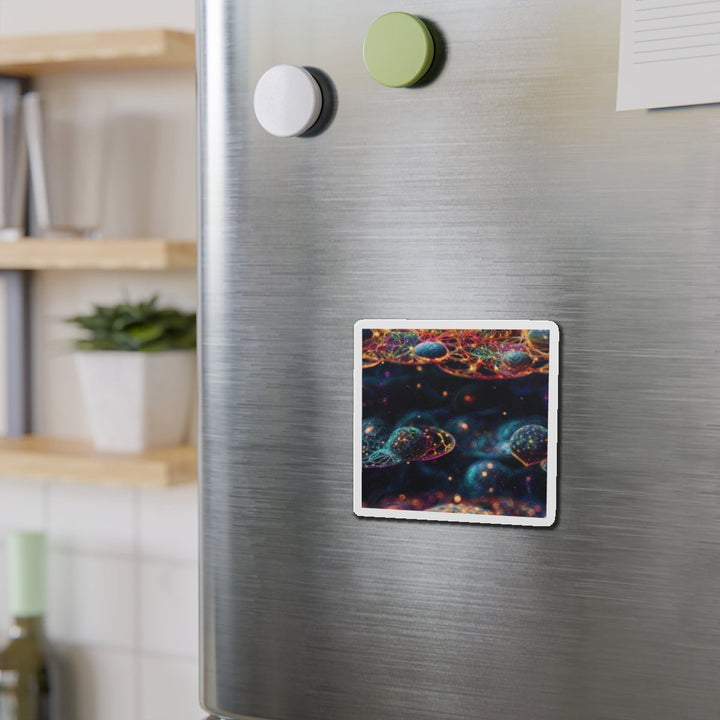 Cosmic Vibrant Tapestry - Die-cut Magnet - Home Decor - g(0D·IO) - 6 × 6" - Die-Cut - 1 pc