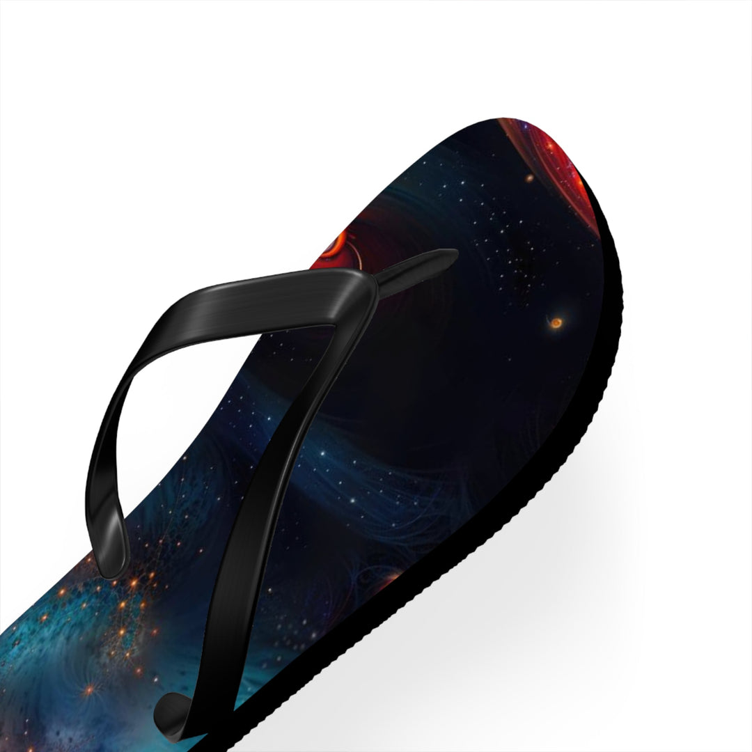 Cosmic Vibrant Tapestry - Flip Flops - Shoes - g(0D·IO) - XL - Black sole -