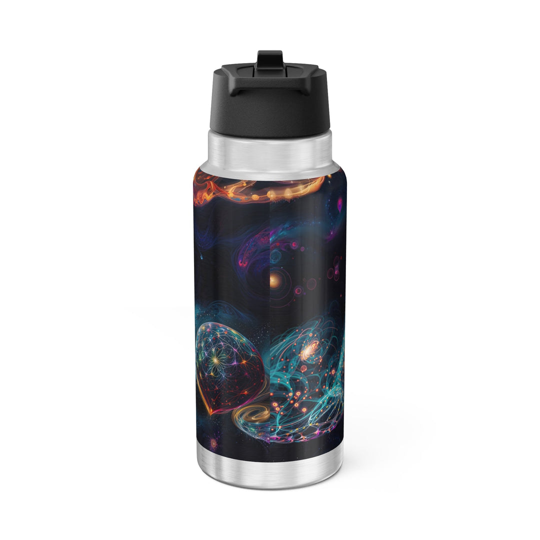 Cosmic Vibrant Tapestry - Gator Tumbler 32oz - Mug - g(0D·IO) - Silver - 32oz -